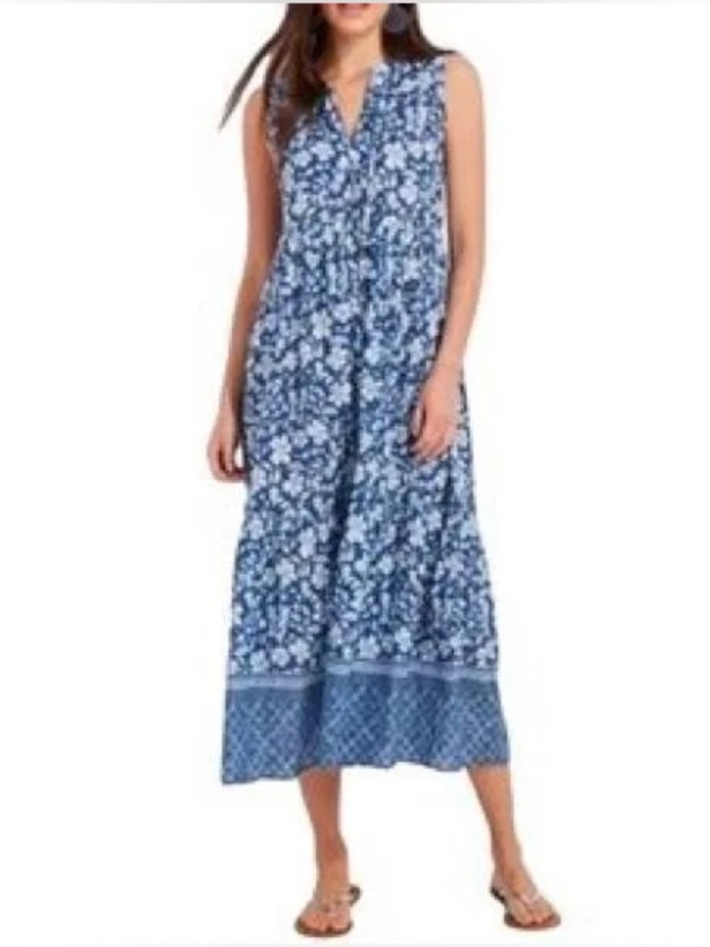 Vineyard Vines Hibiscus 🌺 Floral Tiered Sleeveless Maxi Dress